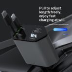 120W 4-in-1 Retractable Fast Car Charger with USB-C Cable - Image 7