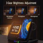 5-in-1 Wireless Charging Dock with LED Alarm Clock - Image 7