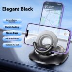 Foldable Magnetic Car Phone Holder for Dashboard & Desk - Image 2