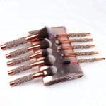 10pcs Diamond-Encrusted Makeup Brush Set