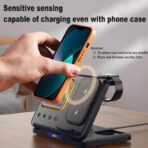 5-in-1 Wireless Charging Dock with LED Alarm Clock - Image 4