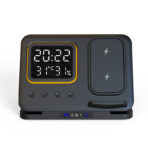 5-in-1 Wireless Charging Dock with LED Alarm Clock - Image 8
