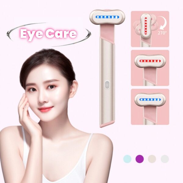 Electric Eye & Face Massager with Red Blue Light Therapy