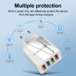 4-Port USB Quick Charge 3.0 Phone Charger Adapter - Image 9