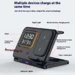 5-in-1 Wireless Charging Dock with LED Alarm Clock - Image 6
