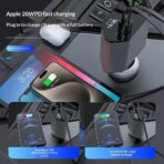 120W 4-in-1 Retractable Fast Car Charger with USB-C Cable - Image 4