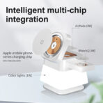 4-in-1 Rotatable Magnetic Wireless Charger with Night Light - Image 2