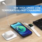 3-in-1 Magnetic Foldable Wireless Charger for Phone, Watch & Earbuds - Image 3