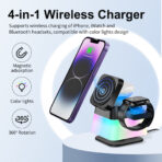 4-in-1 Rotatable Magnetic Wireless Charger with Night Light