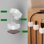 Magnetic Cable Organizer Clips for Desk, Car & Nightstand - Image 6