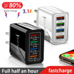 4-Port USB Quick Charge 3.0 Phone Charger Adapter
